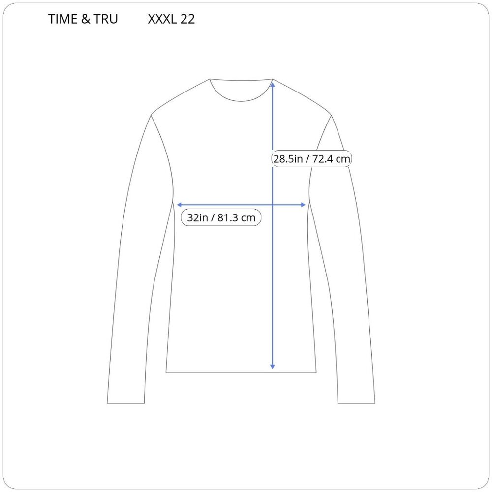 Time Tru Womens Sweater XXXL 22 Plus Long Sleeve Blue Stripe STR120XE - Picture 2 of 10